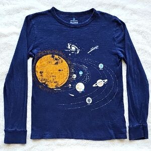 Crewcuts Navy Space Adventure Long Sleeve Tee